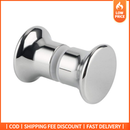 GOOD MOOD BEAUTY Stainless Steel Shower Door Handle Round Silver Cabinet Handle Back-to-Back Hardware Glass Bathroom Door