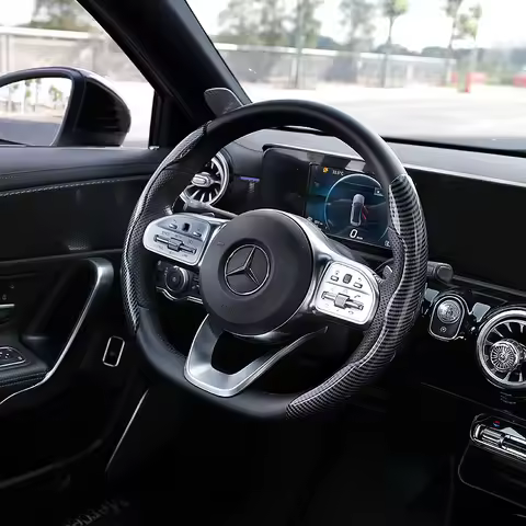 Car Carbon Fiber Texture Steering Wheel Cover For ZEEKR X 001 007 009 7X 007GT 001 FR MIN 9X 8X DX1E