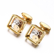 Hot Sale Square Steampunk Gear Cufflinks Watch Mechanism Cufflinks for men Business wedding cufflink