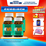 [Tặng Qik Hair Nam 15v] Combo 4 Hộp 30v -  Viên Uống Bổ Gan Hewel Ecogreen – Giải Độc Gan Mát Gan, H