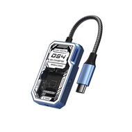 Transparent 4-In-1 USB C Hub with RJ45 and USB3.0 Type C USB Splitter for Laptop PC Docking Station