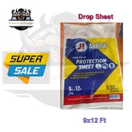 JI DROP SHEET/ PLASTIC PAINTING SHEET/ 9FT X 12 FT