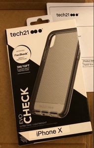 Tech 21 Evo Check 全新黑色電話保護套 - iPhone X
