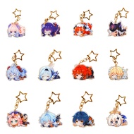 Genshin Impact Keychain Set, Genshin Keychains, 12 Packs Acrylic Genshin Figure Key chains Dual Side