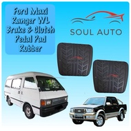 2pcs Ford Maxi Econovan E1400 E1800 Ranger WL Brake & Clutch Pedal Pad Rubber