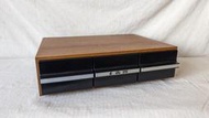 早期音寶牌：木殼錄音帶收納盒（80年代、臺灣製造、收納櫃、收存箱、外銷時期、太空年代、普普風格）
