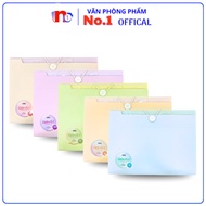 Deli Brand F615 Handheld Document Bag with 8 Compartments, Eye-catching Cover Color, Convenient Butt