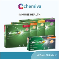 Berocca Performance Effervescent [Vitamin B & C & Minerals] 4-in-1, Mango Orange, Orange, Blackcurra