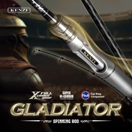 KENZI GLADIATOR 602 Spinning Solid Carbon X-Wrap Fuji Guides Casting 5-12lbs 6-14lbs 7-15lbs 8-17lbs