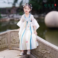 Hanfu for Girl Dress Ancient Tang Suit Jacket and Dress Hanfu Girl