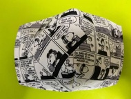 全手作 口罩套 布口罩 成人 女士 中童 幼童 史路比 snoopy 漫畫 防水布