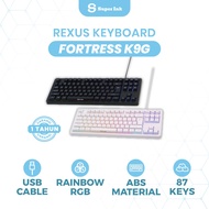 Rexus KY K9G TKL Fortress Black, White RGB LED Gaming Keyboard | TKL Keyboard Anti-TranslationKOMPAK