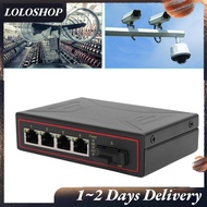 loloshop Yunseity Industrial Ethernet Switch  4 Port 10 100M Gigabit SFP Optical with Auto Negotiati