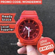 【Ready Stock】TMJ G-Shock GA2100 Autolight Red Merah Men Digital Sport Watch GA-2100 Gshock Jam Tangan FREE BOX TIN