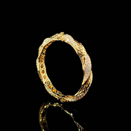 V593 Vòng tay nữ xoắn thiết kế kim tiền trẻ trung sang trọng UHA