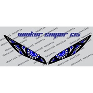 Winker, Decals, Sticker, Winker for Sniper 150, blue