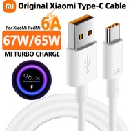 ต้นฉบับ Xiaomi USB Type-C ชาร์จเทอร์โบ65W 6A การชาร์จไฟอย่างรวดเร็วสำหรับ Mi 12 11 10T Pro 5G 9 Poco