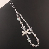 Raimondo Tali Telepon DIY Dekorasi Tas Headset Aksesori Rantai Telepon Manik-manik Hati Kreatif Pend