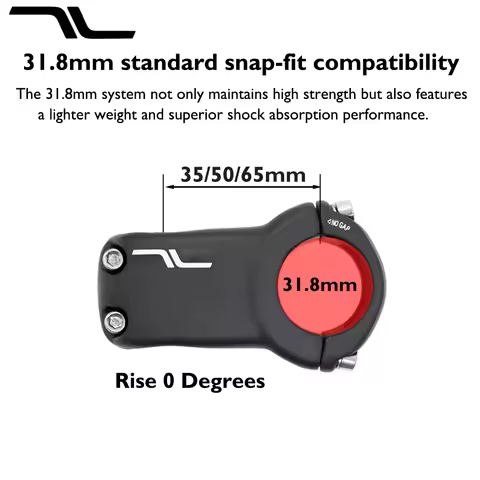 E-E-M6 full carbon stem, MTB/XC lightweight bicycle pole 35/50/65mm, black paint matte 31.8mm outdoo