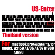 Keyboard Cover For MacBook Pro with Touch Bar 13&15 2016-2019 Model: A2159 A1989 A1990 A1706 A1707) 