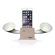 GeckoDesign｜ZIMMA 山毛櫸擴音器for iPhone 系列／Android部分機型(原木/珍珠白)