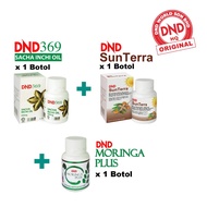 Dnd Moringa Plus (1Bottle x 60 Seeds)+DND369 Sacha Inchi Oil softgel (1Bottle x 60 Seeds)+DND Sunterra D3K2 softgel