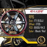 Raxer RP6 17 X 8.0JJ 8X100/114.3 Black/ Red