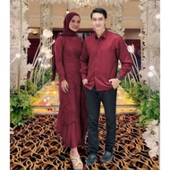 Couple Geraldine - 123/ Set Baju Pesta Pria Dan Wanita/ Seragam