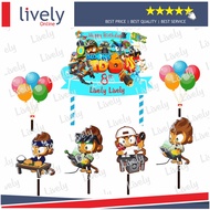 Custom Name CAKE TOPPER Character BLOONS TD6 BIRTHDAY CAKE Decoration HAPPY BIRTHDAY
