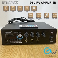 30W 60W DYNAMAX D30/D60 Bluetooth PA Amplifier, Public Address Amplifier for Surau, School, Office, 