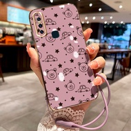 Casing HP For VIVO V15 V15 Pro Case Casing Teddy Bear Pattern Casing HP Casing Layered Strap Casing 
