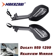 รถจักรยานยนต์กระจกสีดำชุดไฟเลี้ยวสำหรับ Ducati 1299 Panigale S 2015-2018 959 Panigale 2015-2020