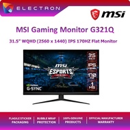 MSI G321Q 31.5" WQHD 170Hz Flat Gaming Monitor (HDMI, DisplayPort, 3Yrs Warranty)