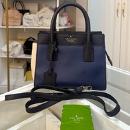 Kate Spade Authentic Cameron Street Candace Blue Satchel Sling Bag Preloved