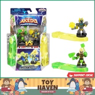 [sgstock] Legends of Akedo Powerstorm | Versus Pack | 2 Mini Battling Action Figures and 2 Battle Controllers | Epic Ang