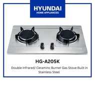 Hyundai Double Infrared/ Ceramic Burner Gas Stove Built in Stainless Steel HG-A205K