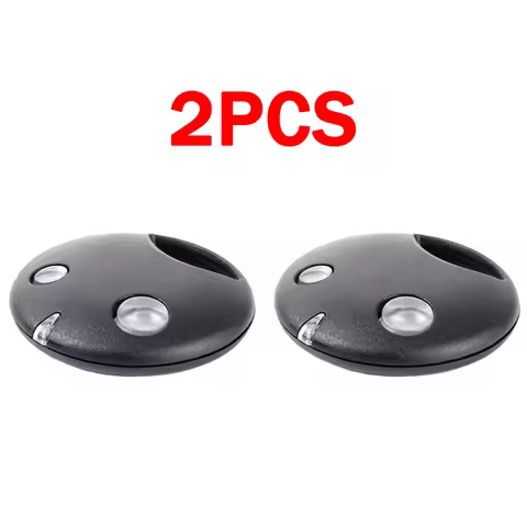 2PCS Garage Door Controls Command 2 Buttons SMILO SM2 SM4 Gate Remote Control Keychain 433MHz Garage