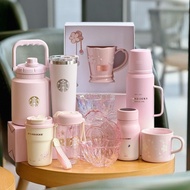 Mug Starbucks Walk Spring Cup Pink Gradient Cherry Blossom Stainless Steel Insulation Plaster Ceramic Mug