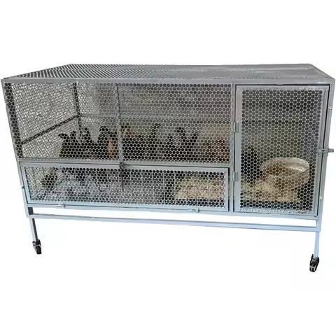 Outdoor Chicken Coop and Rabbit Hutch with Removable Tray for Poultry and Pets (59x23.6x28.7in)