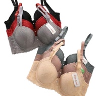 Big size bra with thin foam underwire cup C Thailand sister hood 2417 large anti-sagging lace fabric