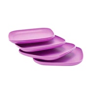 Leuleon plate tupperware / tupperware plate box contains 4 pcs