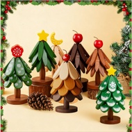 Natural Wooden Tree Trivets Christmas Tree Coaster set - 4 layers