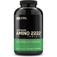 Optimum Nutrition Superior Amino 2222 Tablets, Complete Essential Amino Acids, EAAs, 160 Count