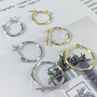 S925 Circle Round Ring Ear Jewelry Ear Hook Twist Light Body Earrings Silver Jewelry Cool Style Fema