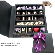 Trulychoco kado Coklat ucapan anniversary cocok untuk hadiah hari jadi pacar  / pasangan cewek atau 