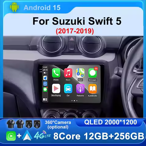Android 15 Car Radio For Suzuki Swift 5 2017 - 2019 GPS Multimedia Player Navi Head Unit Wireless Ca