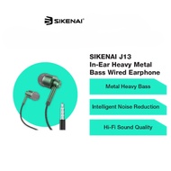 Alpha Borong SIKENAI J13 In-Ear Metal Heavy Bass Earphone 3.5mm Jack Earphone Stereo with Controller