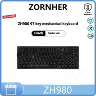 Zornher ZH980 Spider web Wireless three mode mechanical keyboard Customized esports office keyboard