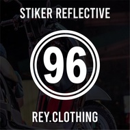 WHITE 96 NUMBER CUTTING STICKER