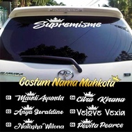 Custom Car Crown Name Stickers Custom Name Car Sticker/s Custom Name Car Sticker/s Glossy Waterproof